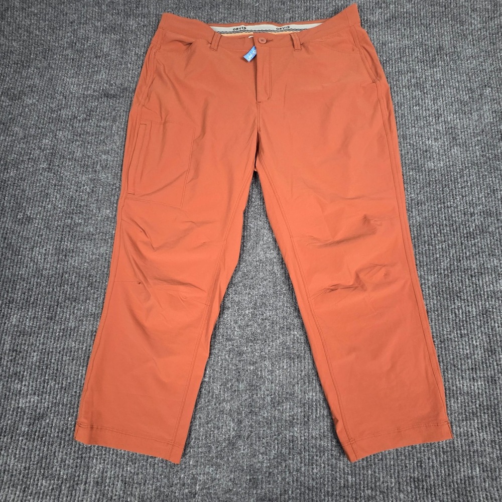 ORVIS Women's Orange UPF 50 Quick Dry Outdoor Hiking Pants 36X25
